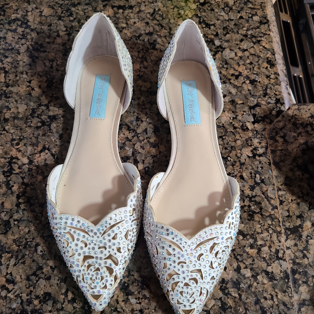 Betsey Johnson Black Sequined Flats